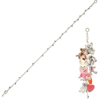 Dekorace do dětského pokoje Houpací síť na plyšáky, úložný prostor pro plyšáky s 10 kovovými klipy, držák na panenky v boho