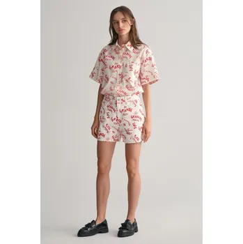 ŠORTKY GANT TEXT PRINT JEANS SHORTS BRIGHT RED