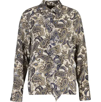 Dámská košile HALENKA GANT REG PAISLEY PRINT RUFFLE BLOUSE PERSIAN BLUE