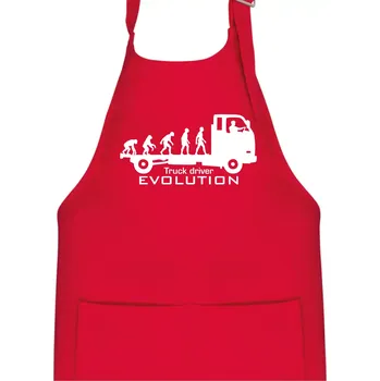 Kuchyňská zástěra Truck driver evolution - Dětská zástěra na vaření - Univerzální velikost ( Červená )