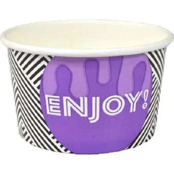 Jednorázové nádobí Kelímek na zmrzlinu papírový 200 ml, průměr 92 mm - 50 ks