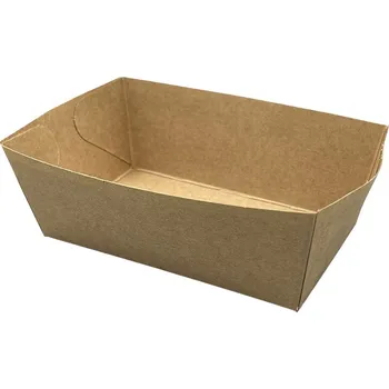 Jednorázové nádobí Miska papírová na hranolky EKO 180 x 130 x 80 mm (100 ks)