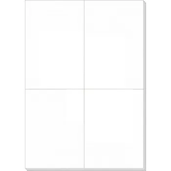Samolepící etiketa RVD Plus - samolepící etikety na A4, bílé, 105 × 148,5 mm - 100 archů