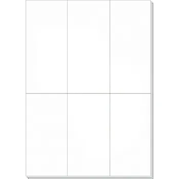 Samolepící etiketa RVD Plus - samolepící etikety na A4, bílé, 70 × 148,5 mm - 100 archů