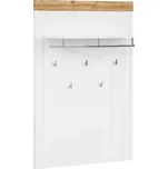 Věšák Holten - Black Red White - BRW Bílá / Dub Wotan / Bílý Lesk 92.5x132 cm