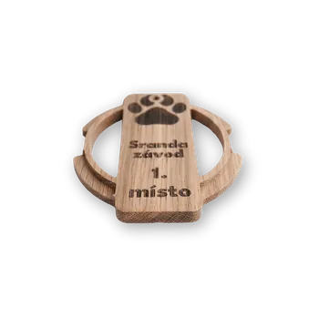 psí známka Svět Tlapky Dřevěná Ekomedaile - Talisman Dřevina nebo odstín: Javor (dřevo)