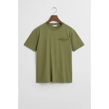 Dívčí tričko TRIČKO GANT TONAL AS SS T-SHIRT WASHED OLIVE
