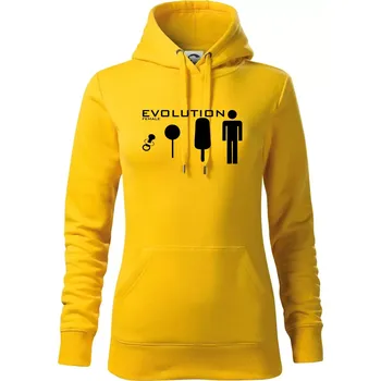 Dámská mikina Evoluce ženy - Mikina dámská Cape s kapucí - M ( Žlutá )