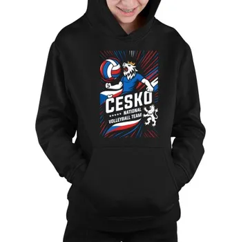 Žertovný předmět Česko - national volleyball team - dětská mikina s kapucí- Tričkový.cz