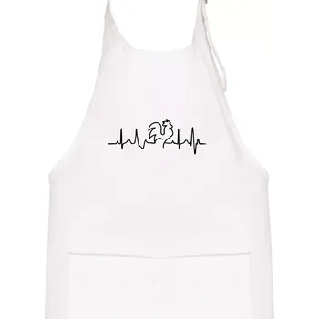 Kuchyňská zástěra Kohout ekg - Dětská zástěra na vaření - Univerzální velikost ( Bílá )