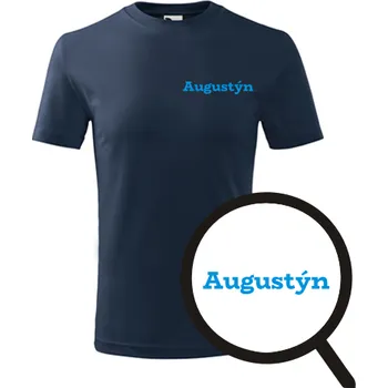 Chlapecké tričko Tmavě modré dětské tričko Augustýn - dětské tričko se jménem - barva tmavě modrá - velikost 10let