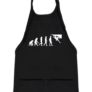 Kuchyňská zástěra Evoluce bouldering - Dětská zástěra na vaření - Univerzální velikost ( Černá )