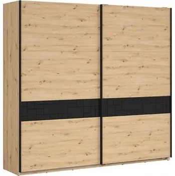 Šatní skříň Šatní skříň 240 Pont - Black Red White - BRW Dub Artisan / Černá 240x225,5 cm