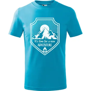 Chlapecké tričko DOBRÝ TRIKO Dětské tričko It is time Velikost: 134/8 let, Barva: Tyrkysová