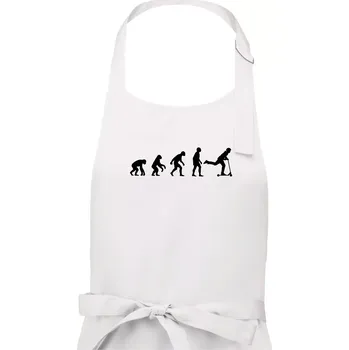 Kuchyňská zástěra Evoluce koloběh koloběžka - Dámská zástěra na vaření - Univerzální velikost ( Bílá )