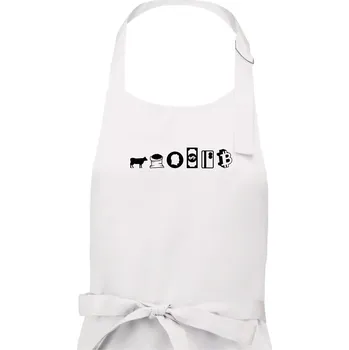 Kuchyňská zástěra Evoluce peněz bitcoin - Dámská zástěra na vaření - Univerzální velikost ( Bílá )