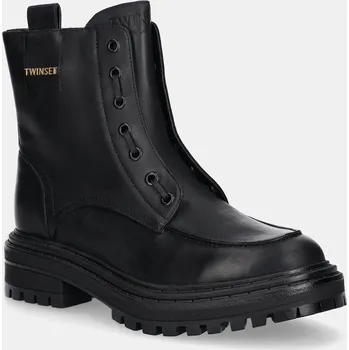 Dámské polobotky Kožené workery Twinset 252TCP184.00006 černá 99X, EUR 37