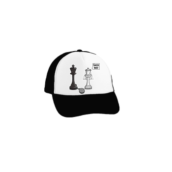 Kšiltovka Bastard Šach mat kšiltovka truckerka Black cap