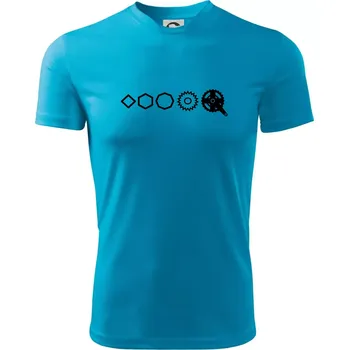 Pánské tričko Evoluce pedály - Pánské triko Fantasy sportovní (dresovina) - 2XL ( Světlý tyrkys )