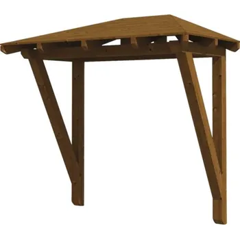 Stříška nad vchodové dveře Vchodová stříška Skanholz Wismar 2, 258x126 cm vlašský ořech