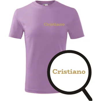 Chlapecké oblečení Fialové dětské tričko Cristiano - dárek pro malého fotbalistu - fotbalový dárek - barva fialová - velikost 12let