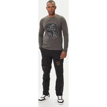 Pánské kalhoty Aeronautica Militare Kalhoty z materiálu 252PA1387UCT0149 Černá Regular Fit 50