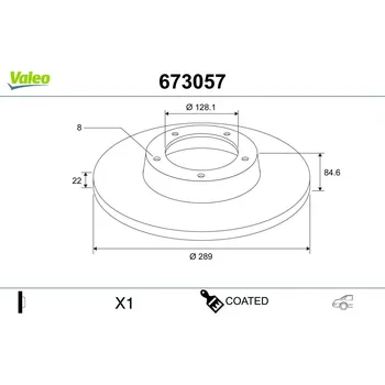 Brzdový kotouč Brzdový kotouč VALEO 673057