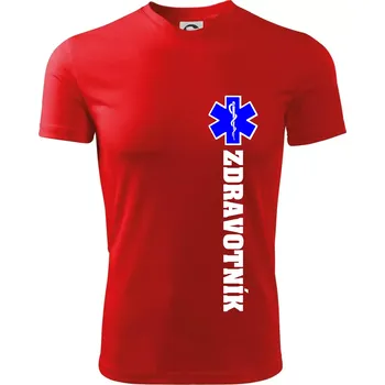 Pánské tričko Hvězda života - zdravotník - Pánské triko Fantasy sportovní (dresovina) - XL ( Červená )