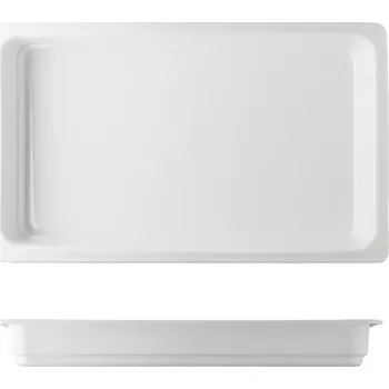 Dóza na potraviny Porcelánová gastronádoba GN 1/1 G. Benedikt 53x32 cm, bílá