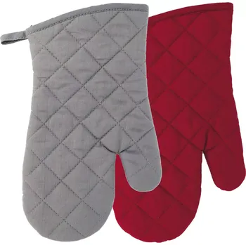 Chňapka Kuchyňská rukavice Gastro šedá/bordó