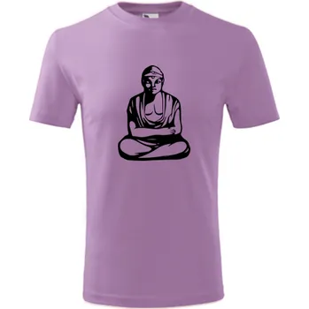 Chlapecké oblečení Fialové dětské tričko Buddha - barva fialová - velikost 10let