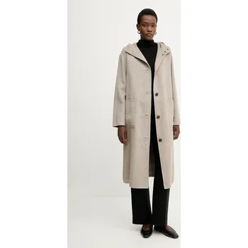 Dámský kabát Vlněný kabát Liviana Conti F5WW72 hnědá 84X, vel. 34