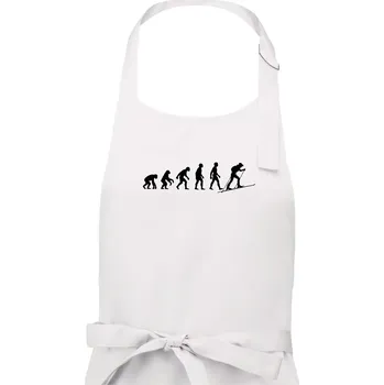 Kuchyňská zástěra Evoluce skialpy - Dámská zástěra na vaření - Univerzální velikost ( Bílá )