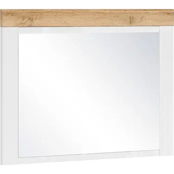 Zrcadlo Zrcadlo Holten - Black Red White - BRW Bílá / Dub Wotan / Bílý Lesk 92.5x70 cm