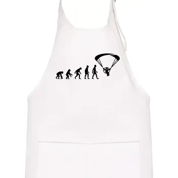 Kuchyňská zástěra Evoluce paramotor - Dětská zástěra na vaření - Univerzální velikost ( Bílá )