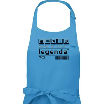Kuchyňská zástěra Čárový kód - Legenda - Pánská zástěra na vaření - Univerzální velikost ( Světlý tyrkys )