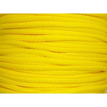 Šňůra YarnMellow Loopy 4mm - jasně žlutá - 1m