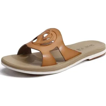 Dívčí zimní obuv ONCAI Dámské ploché sandály, módní čtvercové, otevřené, nazouvací, ležérní, elegantní, sandály,