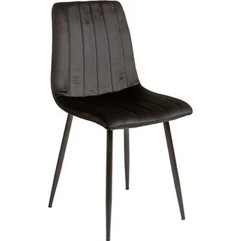 Sametová čalouněná jídelní židle Elmo - Black Red White - BRW SJ180_50-ČERNÁ x cm