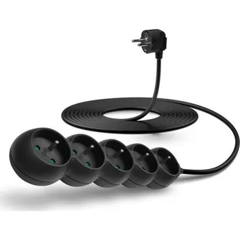 Prodlužovací kabel CONNECT IT prodlužovací kabel 230 V, 5 zásuvek, 5 m, bez vypínače (černý)