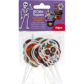 Party dekorace deKora Zapichovací dekorace Lebky Calaveras 16ks