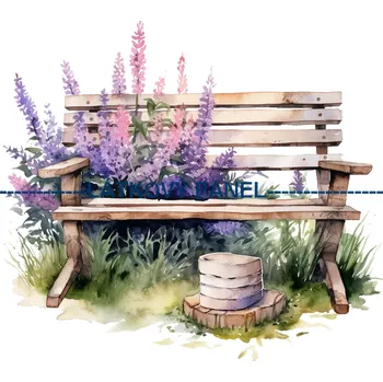 Látkový panel - Levandule - LE-79 Velikost: 15x15cm, Materiál: Kočárkovina