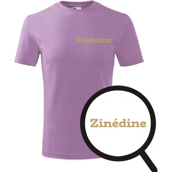 Chlapecké oblečení Fialové dětské tričko Zinédine - dárek pro malého fotbalistu - fotbalový dárek - barva fialová - velikost 12let