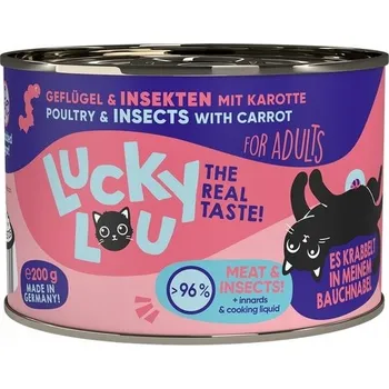 Krmivo pro kočku Lucky Lou Lifestage Adult Drůbež a hmyz - 200g