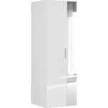 Skříň Flex 75 - Black Red White - BRW Zrcadlo / Bílý Lesk 75x218 cm