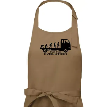 Kuchyňská zástěra Truck driver evolution - Dámská zástěra na vaření - Univerzální velikost ( Cappuccino )