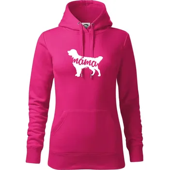 Dámská mikina Zlatý retrívr máma obrys - Mikina dámská Cape s kapucí - XL ( Purpurová )