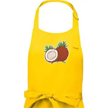 Kuchyňská zástěra Kokos - Dámská zástěra na vaření - Univerzální velikost ( Žlutá )
