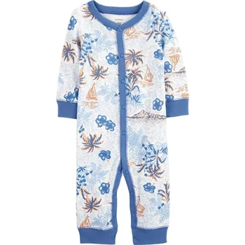 Kojenecký overall CARTERS CARTER'S Overal bez nožiček na druky Sleep&Play Blue Palm kluk NB/vel. 56