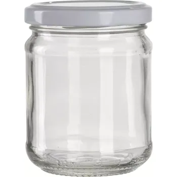 Sklenice Zavařovací sklenice Gastro 390 ml, víčko šroubovací bílé, sada 6 ks